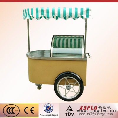 進口壓縮機 冰淇淋車 沙灘冰淇淋推車展示柜 硬冰激凌柜 希世楓** 全國聯(lián)保-B5