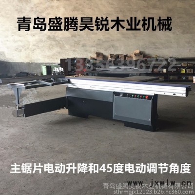 青島裁板鋸 電動升降推臺鋸 45度亞克力鋸床 實木廠臺鋸 木工裁板鋸