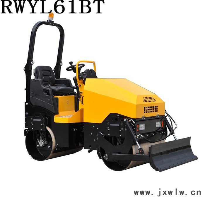 推鏟壓路機(jī)RWYL61BT英國鉑金斯發(fā)動機(jī)法國柱塞液壓馬達(dá)雙驅(qū)行走意大利馬達(dá)驅(qū)動雙輪振動路得威價格可議 小型壓路機(jī)