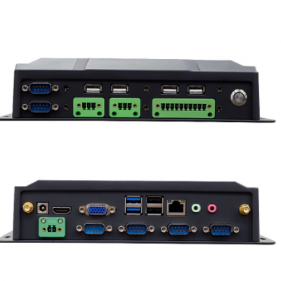 工業(yè)迷你電腦I3/I5/I7/J1900雙網口四核無風扇嵌入式工控電腦主機