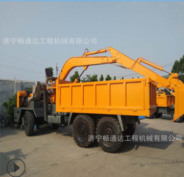 廠家直銷農(nóng)用四不像隨車挖10噸 360°旋轉(zhuǎn)車載式挖掘機(jī)