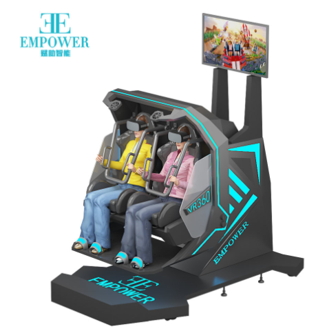 賦助智能VR過山車雙人 360度旋轉(zhuǎn)動感座椅 模擬器廠家